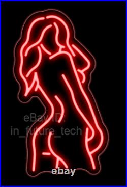 Live Nudes Beauty Girl Woman Neon Sign Lamp Light With Dimmer Acrylic Beer Bar
