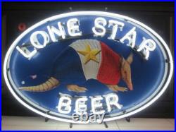 Lone Star Beer National Beer of Texa Neon Sign HD Vivid With Dimmer 24x20 Lone Star Beer National Beer of Texa Neon Sign HD Vivid With Dimmer 24x20