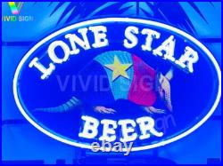 Lone Star Texas Armadillo Beer 20x16 Neon Light Lamp Sign With HD Vivid AA