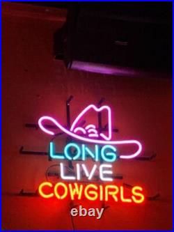 Long Live Cowgirls Hat 20x16 Neon Lamp Light Sign Beer Bar Open Pub Wall Decor Long Live Cowgirls Hat 20x16 Neon Lamp Light Sign Beer Bar Open Pub Wall Decor