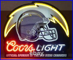 Los Angeles Chargers Helmet Beer 20x16 Neon Lamp Light Sign Bar Pub Wall Decor