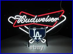 Los Angeles Dodgers Baseball Beer 20x16 Neon Lamp Light Sign Wall Decor Club