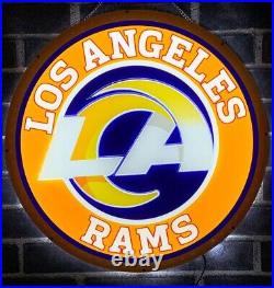 Los Angeles Rams LA 3D LED 16x16 Neon Light Sign Lamp Beer Bar Wall Decor