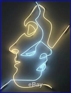 Lover Kiss Artwork Neon Sign Light Beer Bar Pub Home Bedroom Wall Poster Gift