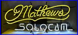 MATHEWS Neon Sign Light 20x16 Beer Bar Pub Man Cave Wall Deocr Artwork