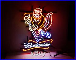 ME683 BUD-minnesota Bud weiser LED NEON Light Sign Golden Gophers Beer Bar Pub