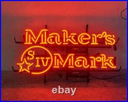 Maker's Mark Neon Light Sign 24x20 Beer Decor Lamp Glass Visual Collection JY
