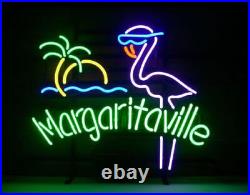 Margaritaville Pink Flamingo 17x14 Neon Light Sign Lamp Bar Beer Wall Decor