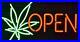 Marijuana-Open-Leaf-Weed-Neon-Light-Sign-20x12-Real-Glass-Bar-Beer-01-me
