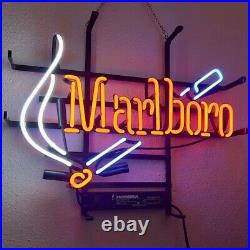 Marlboro Cigarettes Smoke 17x14 Neon Sign Light Lamp Bar Open Wall Decor