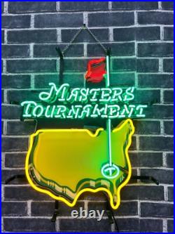 Masters Tournament Golf 20x16 Neon Sign With HD Vivid Printing Beer Bar EY
