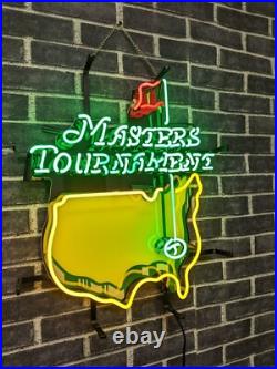 Masters Tournament Golf 20x16 Neon Sign With HD Vivid Printing Beer Bar EY