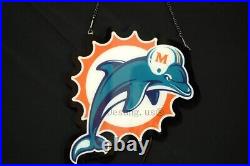 Miami Dolphins 2D LED 17 Neon Sign Lamp Light Hanging Nightlight Decor Beer EY