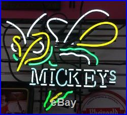 Mickey's Malt Liquor Stinging Bee Beer Neon Lighted Sign Awesome