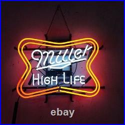 Miller HIGH LIFE Neon Sign Light Beer Bar Pub Wall Hanging Decoration Art17x14