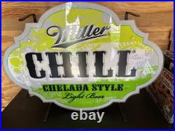 Miller Lite Beer Neon Sign Discontinued Chill Chelada Style 30x22 Mancave Miller Lite Beer Neon Sign Discontinued Chill Chelada Style 30x22 Mancave
