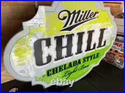 Miller Lite Beer Neon Sign Discontinued Chill Chelada Style 30x22 Mancave Miller Lite Beer Neon Sign Discontinued Chill Chelada Style 30x22 Mancave