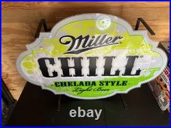 Miller Lite Beer Neon Sign Discontinued Chill Chelada Style 30x22 Mancave Miller Lite Beer Neon Sign Discontinued Chill Chelada Style 30x22 Mancave