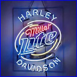 Miller Lite Neon Beer Sign Home Bar Store Pub Decor Vintage Neon Bar Signs 19x15