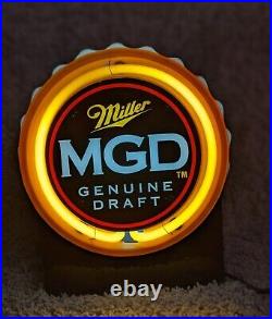 Miller MGD Genuine Draft Vintage Neon Beer Sign