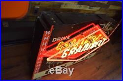 Minty Grain Belt Porcelain Beer Neon Bar 1940's Sign Breweriana CLEAN Will Ship