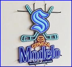 Modelo Cerveza Beer Seattle Kraken 32x24 Vivid LED Neon Sign With Dimmer VM