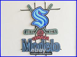 Modelo Cerveza Beer Seattle Kraken 32x24 Vivid LED Neon Sign With Dimmer VM