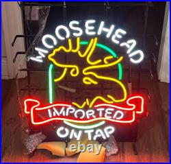 Moosehead Imported On Tap Beer 24x20 Neon Light Sign Lamp Bar Wall Decor Moosehead Imported On Tap Beer 24x20 Neon Light Sign Lamp Bar Wall Decor