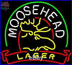 Moosehead Lager Deer Beer Neon Sign 17''x14'' From USA