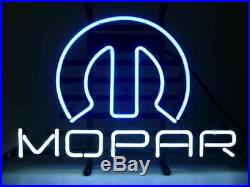 Mopar Neon Light Sign 17x14 Beer Cave Gift Real Glass