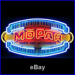 Mopar Parts & Accessories Vintage Shield Neon Sign Chrysler Dodge Hemi