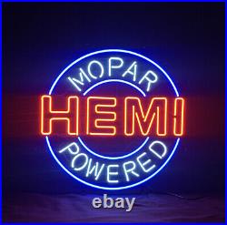 Mopar Powered Vintage Neon Sign Beer Bar Man Cave Lamp Decor BOGO SALE