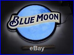 NEW Blue Moon Neo LED Opti Neon Beer Sign bar light Man Cave Bar Classic Craft