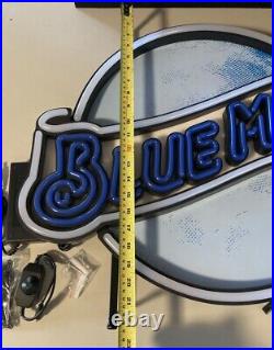 NEW Bluemoon Light LED Beer Sign Bar Neo Neon Light With Dimmer Blue Moon No Tap