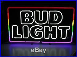 NEW Bud Light Gay Pride Rainbow LGBT Interest Beer Bar Neon Light Sign Parade