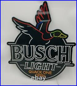 NEW Flying Duck Open 2D LED 20 Neon Sign Light Lamp Beer Bar Wall Decor