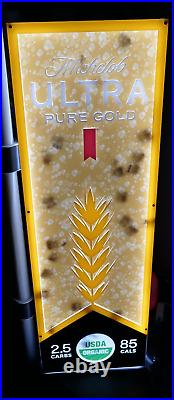 NEW MICHELOB ULTRA PURE GOLD Neon Light Sign 35x 14 Cave Lamp Beer Bar