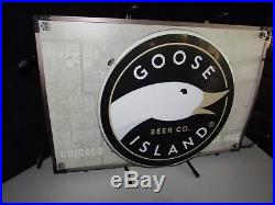 NEW Metal Goose Island Chicago Brewing Map Neon Beer Sign Light Brew 312 craft