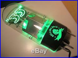 NEW Rare Rolling Rock 33 Amplifier Tube Beer Neon Sign Brewery Green Horse Bar