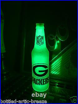 NFL Green Bay Packers Football 12 oz Beer Bottle Light LED Neon Bar sign tickets
