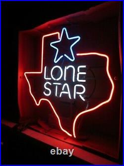 NOS BNIB authentic LONE STAR BEER Neon Sign / Bar Light with huge TEXAS vtg