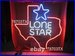 NOS BNIB authentic LONE STAR BEER Neon Sign / Bar Light with huge TEXAS vtg