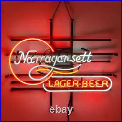Narragansett Lager Beer Neon Sign 24x20 Beer Bar Wall Deocr Artwork Gift