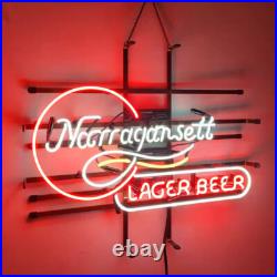 Narragansett Lager Beer Neon Sign 24x20 Beer Bar Wall Deocr Artwork Gift