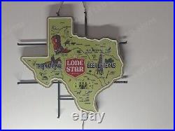 National Lone Star Beer Of Texas 24 Vivid LED Neon Sign Light Lamp With Dimmer