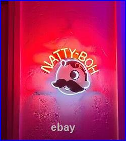 Natty Boh National Bohemian Beer Lager 20x16 Neon Light Sign Lamp Bar Decor