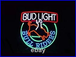 Ne Rodeo Bull Rider Beer Logo 24x20 Neon Light Sign Lamp Bar Wall Decor