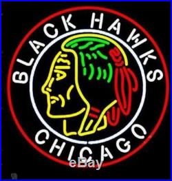 Neon Light Gift CHICAGO BLACKHAWKS Beer Bar Pub Party Store Room Wall Decor Sign