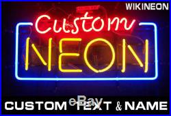 Neon Light Sign Custom Name Beer Bar Home Decor Open Store Lamp Display 13x8