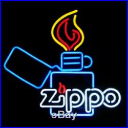 Neon Light Zippo Beer Bar Pub Party Store Room Wall Decor Signs 19x15
